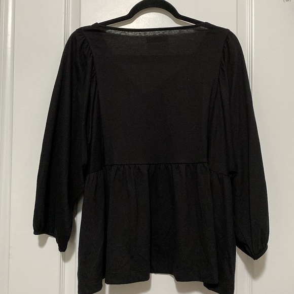 Sonoma Oversized Black 3/4 Sleeve Top Sz XXL - Picture 4 of 6